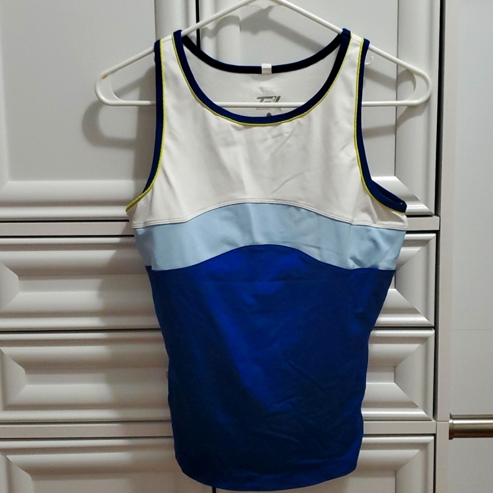 Yail, small tank top, Blue and white